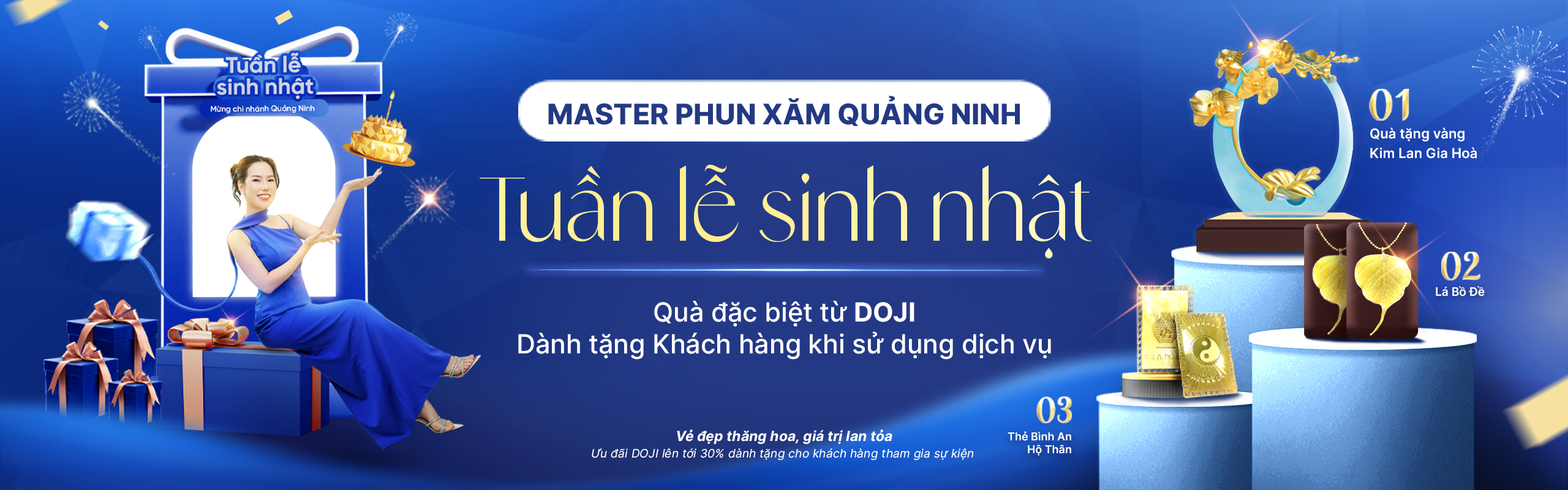 Banner chúc mừng sinh nhật phun xăm